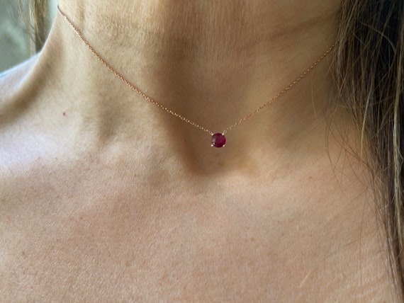 Etsy clearance ruby necklace