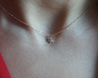 Star of David Necklace / Diamond Star of David Necklace / Mini Star of David Necklace / 14k Gold Star of David /Dainty Star of David