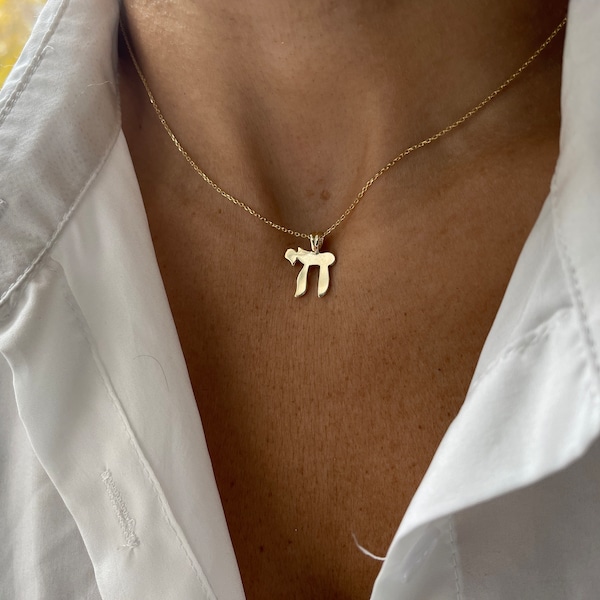 14k Gold Chai Necklace: Handmade Jewish Jewelry