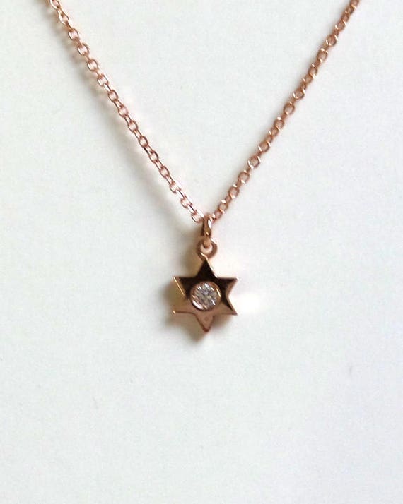 Star of David Necklace/ 14k Gold Star 