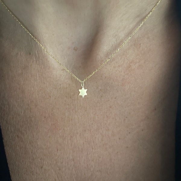 Small Star of David Necklace / 14k Gold Star of David Necklace / Small Star of David Pendant