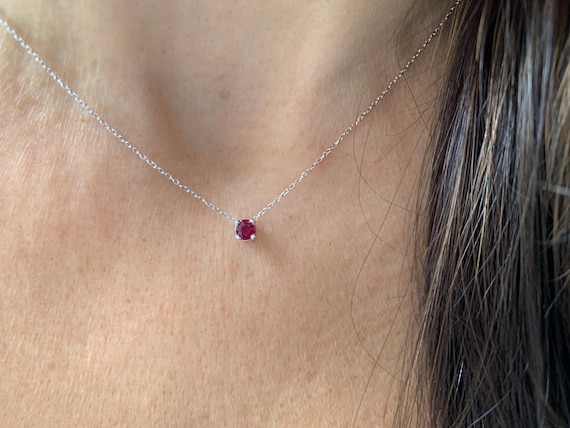 Etsy clearance ruby necklace