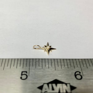 North Star Pendant / Starburst Diamond Pendant / 14k Gold Diamond North Star / Minimalist North Star Pendant / Dainty Starburst image 5