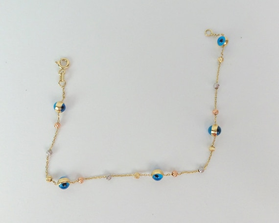 pulsera de mal de ojo de oro