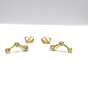 Constellation Earrings / Diamond Constellation Earrings / 14k Gold Constellation Earrings / Zodiac Earring / Constellation Ear Climber