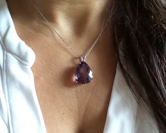Etsy on sale amethyst necklace