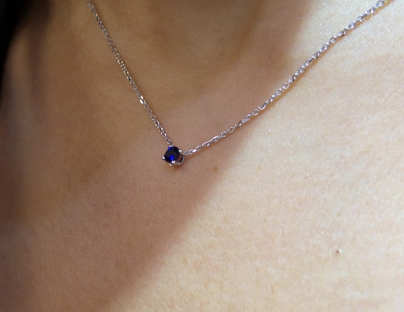 Natural on sale sapphire necklace