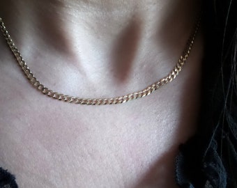 Cuban Link Chain Necklace / 14k Gold Cuban Link Chain / Solid Gold Chain 3.0 mm