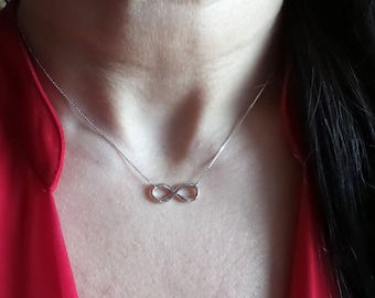 Infinity Necklace / 14k White Gold Infinty Necklace / Gold Infinity Necklace / Dainty Infinity Necklace / Love Necklace / Gift for her