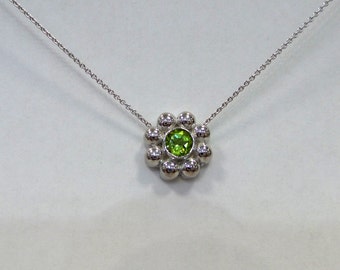 Peridot necklace / August Birthstone Necklace/ Sterling Silver Peridot Necklace/ Genuine Peridot Necklace/ Silver Peridot Necklace/ Green