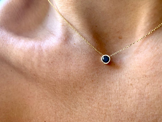 Etsy 2024 sapphire necklace