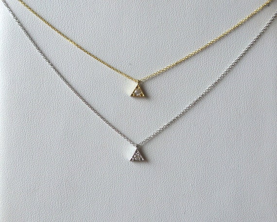 Triangle Diamond Necklace – MIRACO
