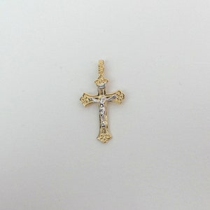 14k Gold Crucifix Cross Pendant: Religious Gift