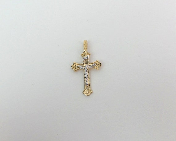 Mens Cross / 14k Gold Cross / Crucifix Cross / Jesus Cross / | Etsy