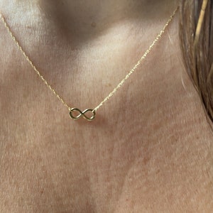 Small Infinity Necklace / 14k Gold Infinity Necklace / Love Necklace / Small Love Necklace