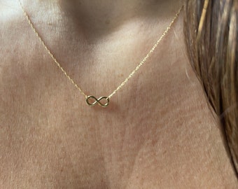 Small Infinity Necklace / 14k Gold Infinity Necklace / Love Necklace / Small Love Necklace