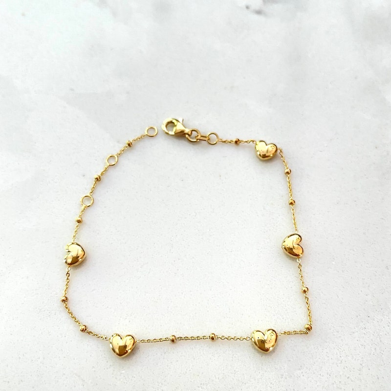 Gold-plated heart bracelet Light Gold main image 0