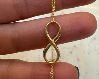 Infinity Bracelet / 14k Gold Infinty Bracelet / Gold Infinity Bracelet / Dainty Infinity Bracelet / Love Bracelet / Valentines Gift for her