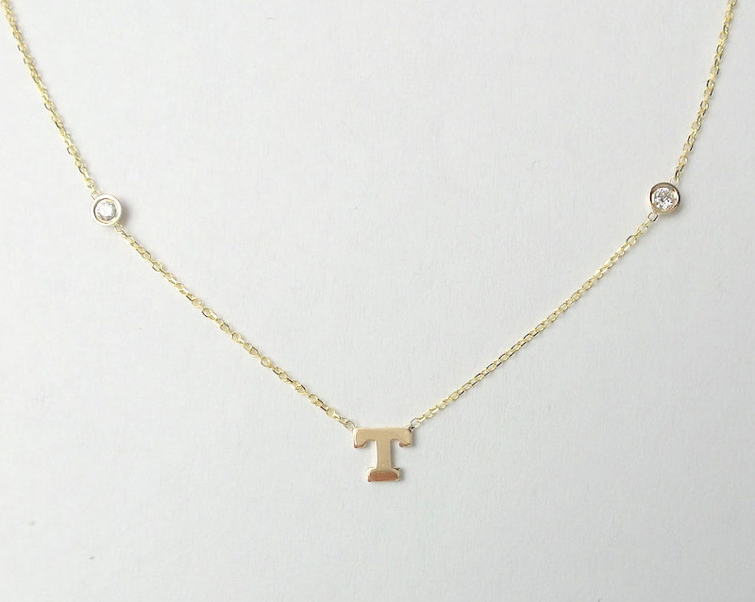 Diamond Initials Necklace G