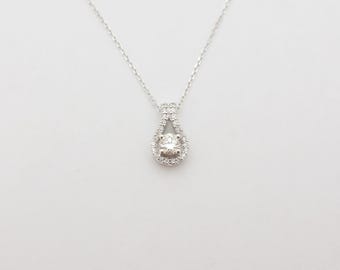 Diamond Life Infinity Necklace / 14k gold sliding diamond necklace 0.42cts natural diamonds / layering necklace / statement bridal necklace