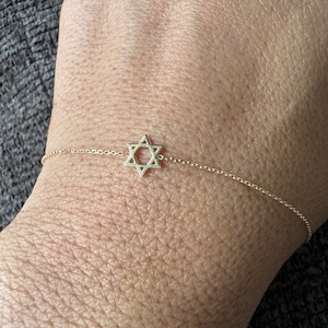 Star of David Bracelet/ 14k Gold Star of David Bracelet/ Gold Star of David Bracelet / Small Star of David / Dainty Petite Star of David