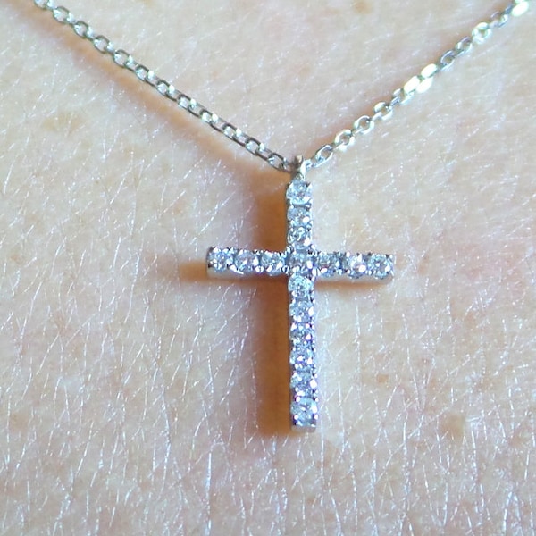 Small Cross Necklace - Etsy