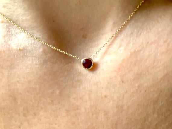 White gold garnet necklace deals