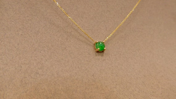 Jade Necklace/ 14k Gold Jade Necklace 