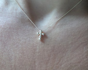 Small Cross Necklace / 14k Gold Cross Necklace / Gold Cross Necklace / Baptism Gift / Communion / Confirmation / Confirmation