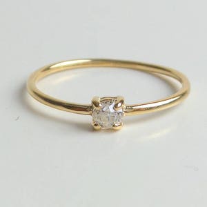 Diamond Engagement Ring / 14k Gold Diamond 0.15ct Engagement Ring ...