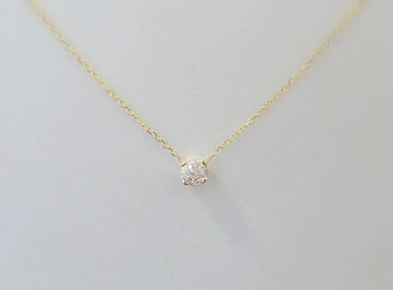 Cupcakes and Cashmere MARIN FLOATING DIAMOND CLUSTER NECKLACE