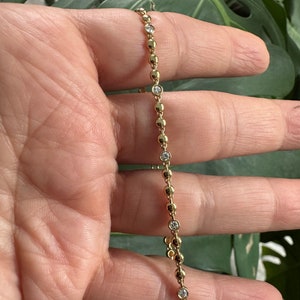 Diamant Armband 0.15CTS / 14k Gold Multi Diamant Armband / Braut Diamant Solitär Armband / Schichtdiamant Armband