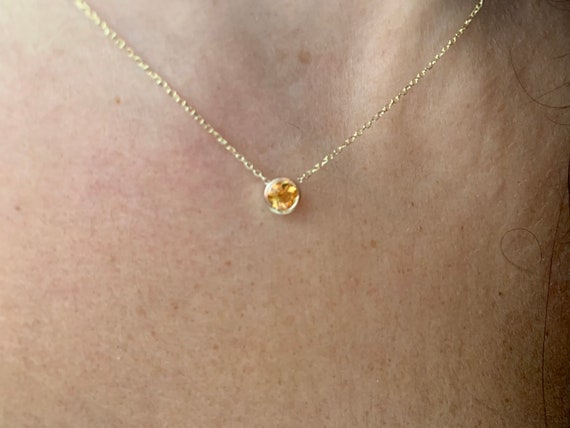 Yellow topaz on sale pendant necklace