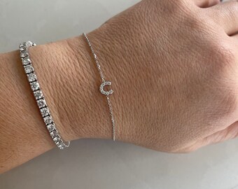 J.Endéar Bracciale Nautico Ferro di Cavallo per Uomo, Bracciale Argento 925 Donna Bracciale Paracord Surf, Gioielli Portafortuna per Ragazzo, Blu