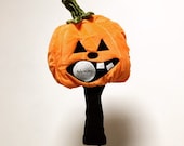 Halloween Pumpkin GOLF Club headcover - fun golfing gift Hole-in-one