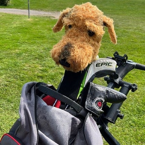 Custom Golf headcover Welsh Terrier , Airedale dog portrait image 8