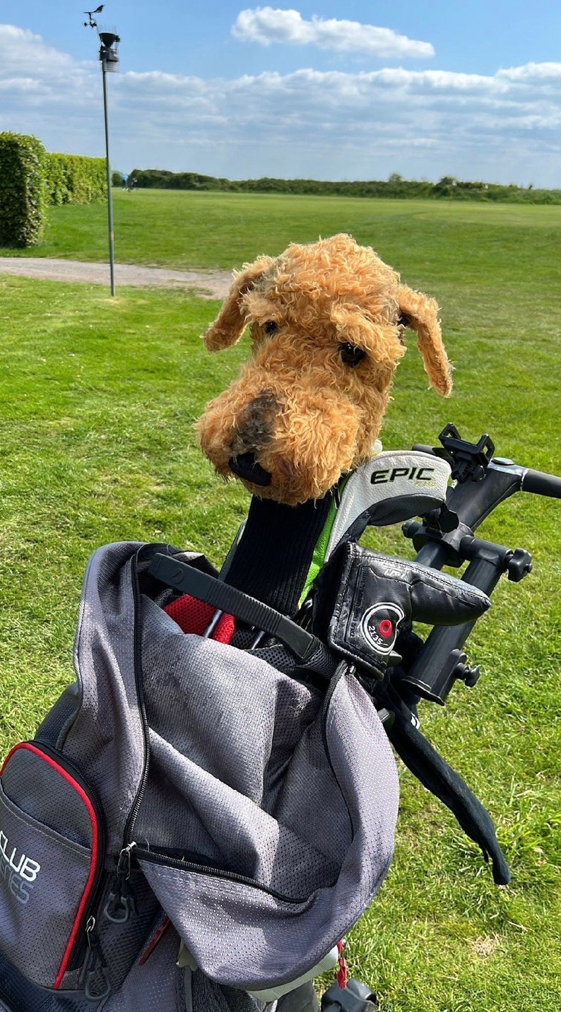 Custom Golf headcover Welsh Terrier , Airedale dog portrait image 8