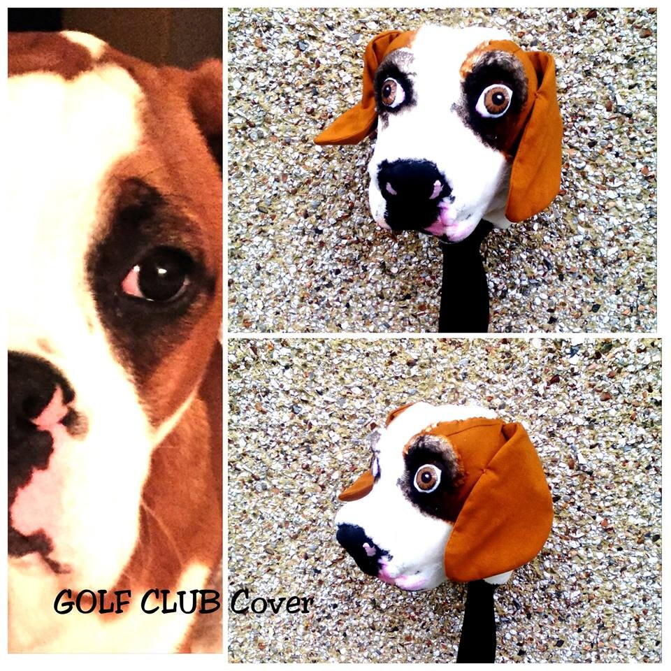 GOLF club head cover Custom Dog portrait Boxer golf Etsy