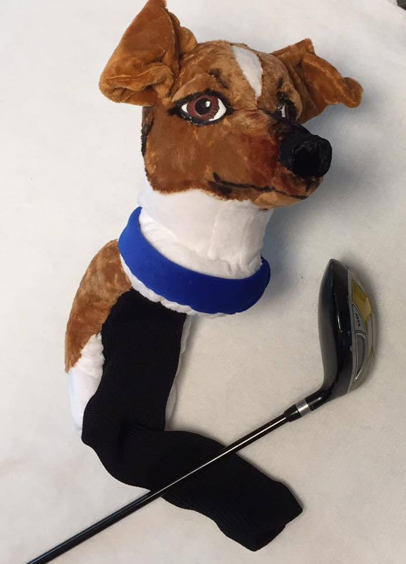 GOLF club head cover Custom Dog porrait Jack Russell golf Etsy