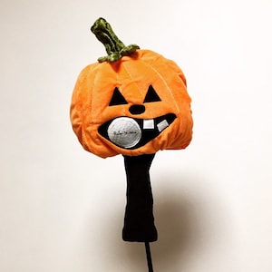 Halloween Pumpkin GOLF Club headcover - leuk golfcadeau hole-in-one