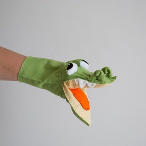 CROCODILE Pattern PDF -  Felt Hand puppet ,great for action songs Snap - DIY puppet Jungle animal
