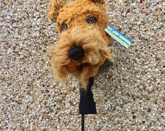 Custom Golf headcover Welsh Terrier , Airedale - dog portrait