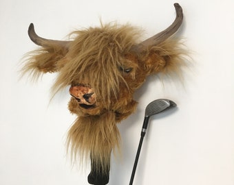 Highland Cow GOLF headcover for a driver, Golf GIFT