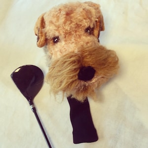Custom Golf headcover Welsh Terrier , Airedale dog portrait image 4
