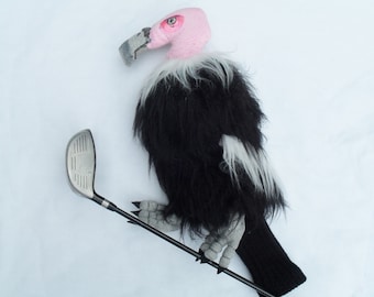 Golf club headcover Vulture , Condor , Bird of Prey ,  Golf Gift