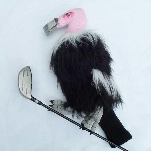 Golf club headcover Vulture , Condor , Bird of Prey ,  Golf Gift