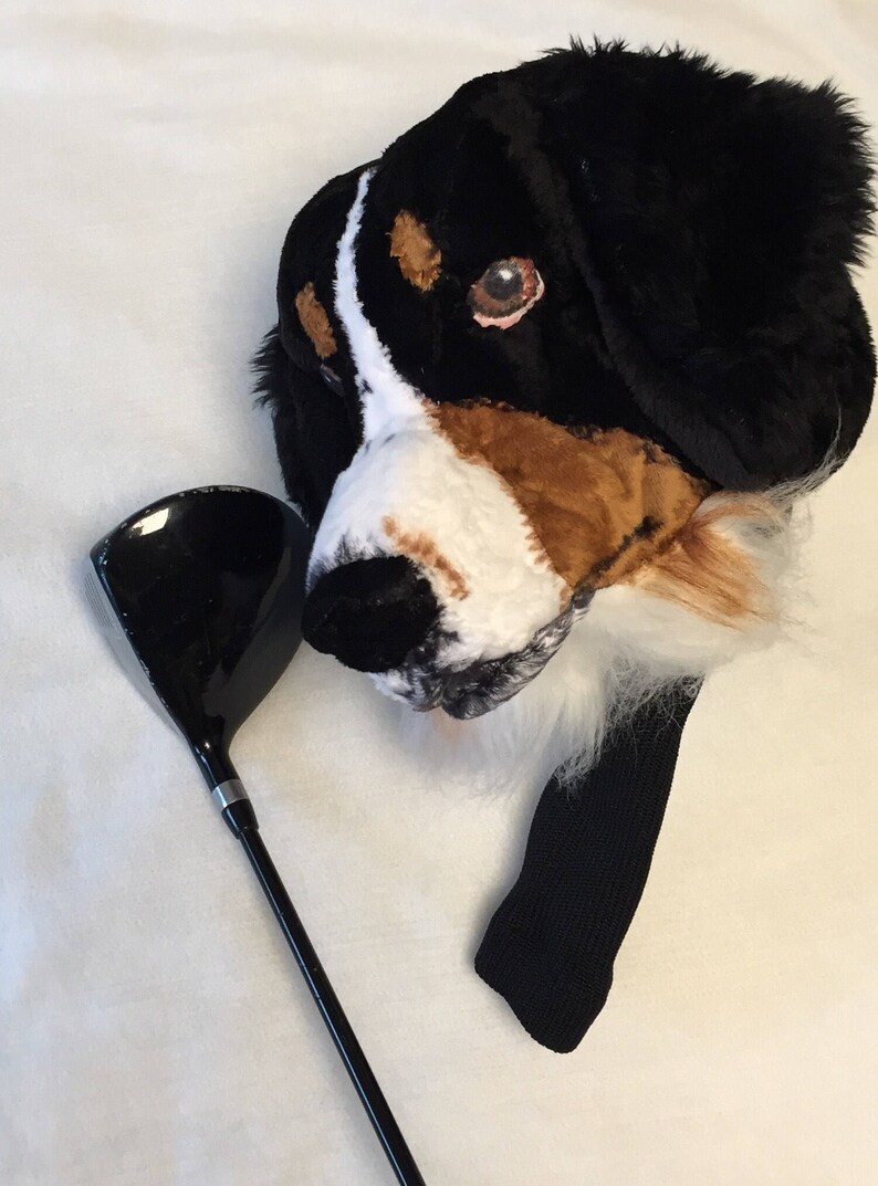 Custom Golf Club Cover Bernese Mountain Dog Portrait Etsy