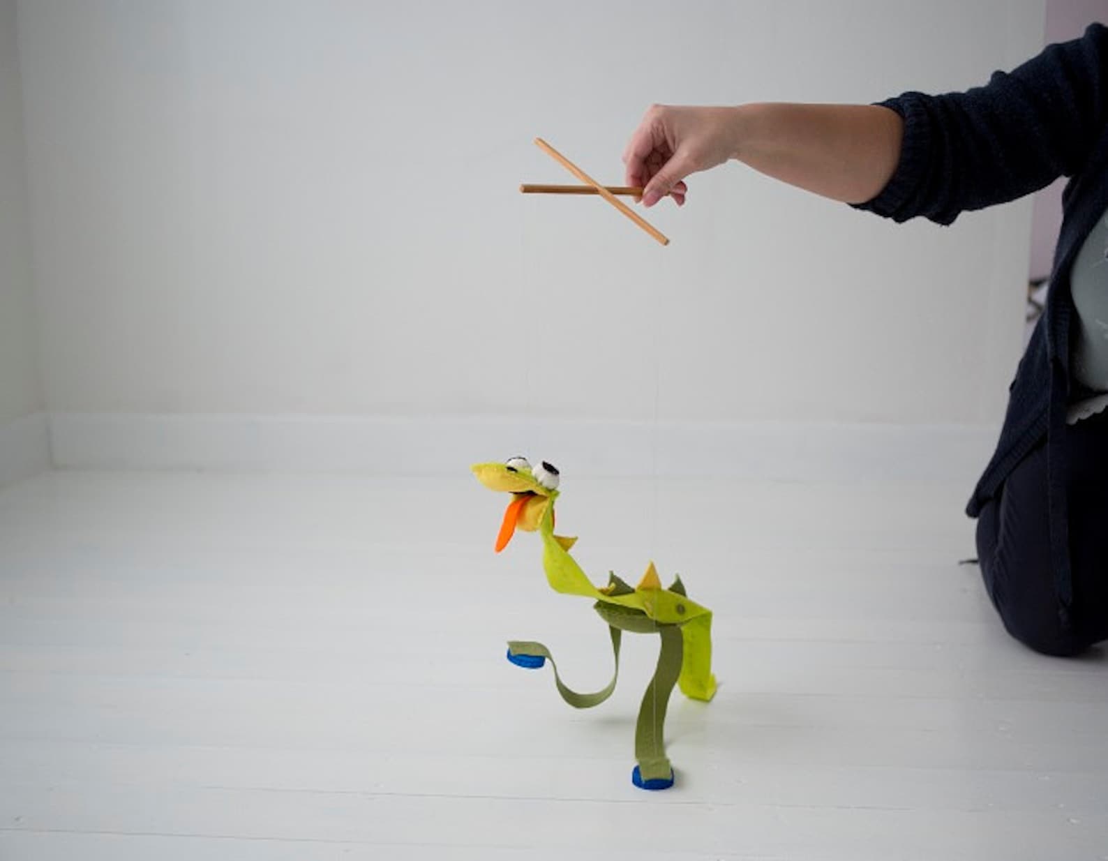 DIY Dinosaur Dino Puppet on Strings Sewing Etsy