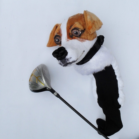 GOLF Club Head Cover custom Dog Porrait Jack Russell Golf