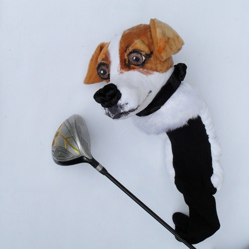 GOLF club head cover Custom Dog porrait Jack Russell golf Etsy